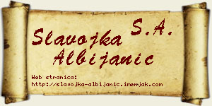 Slavojka Albijanić vizit kartica